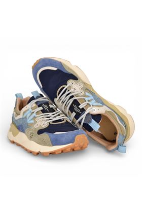 Sneaker donna Flower Mountain in camoscio e tessuto multicolore. FLOWER MOUNTAIN | YAMANO3M-3C11